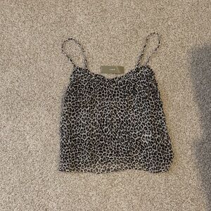 J. Crew Cheetah Print Ruffle Trim Camisole